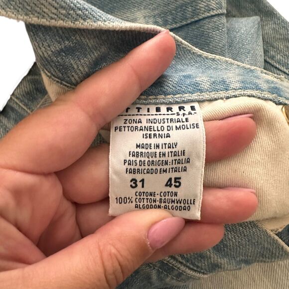 VERSACE JEANS SIGNATURE Vintage Slim Faded Jean Shorts Sz 31 - Picture 7 of 7